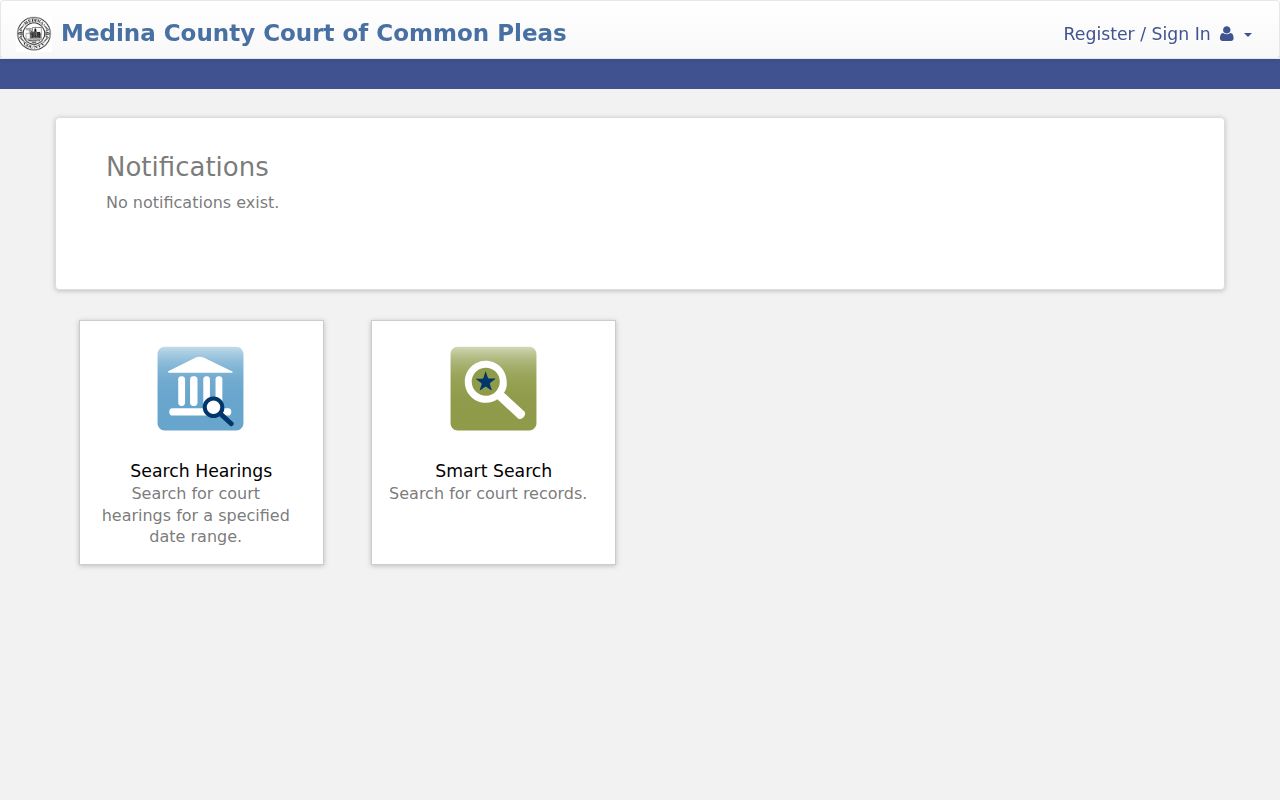 Wadsworth residents directory Medina County court Smart Search portal