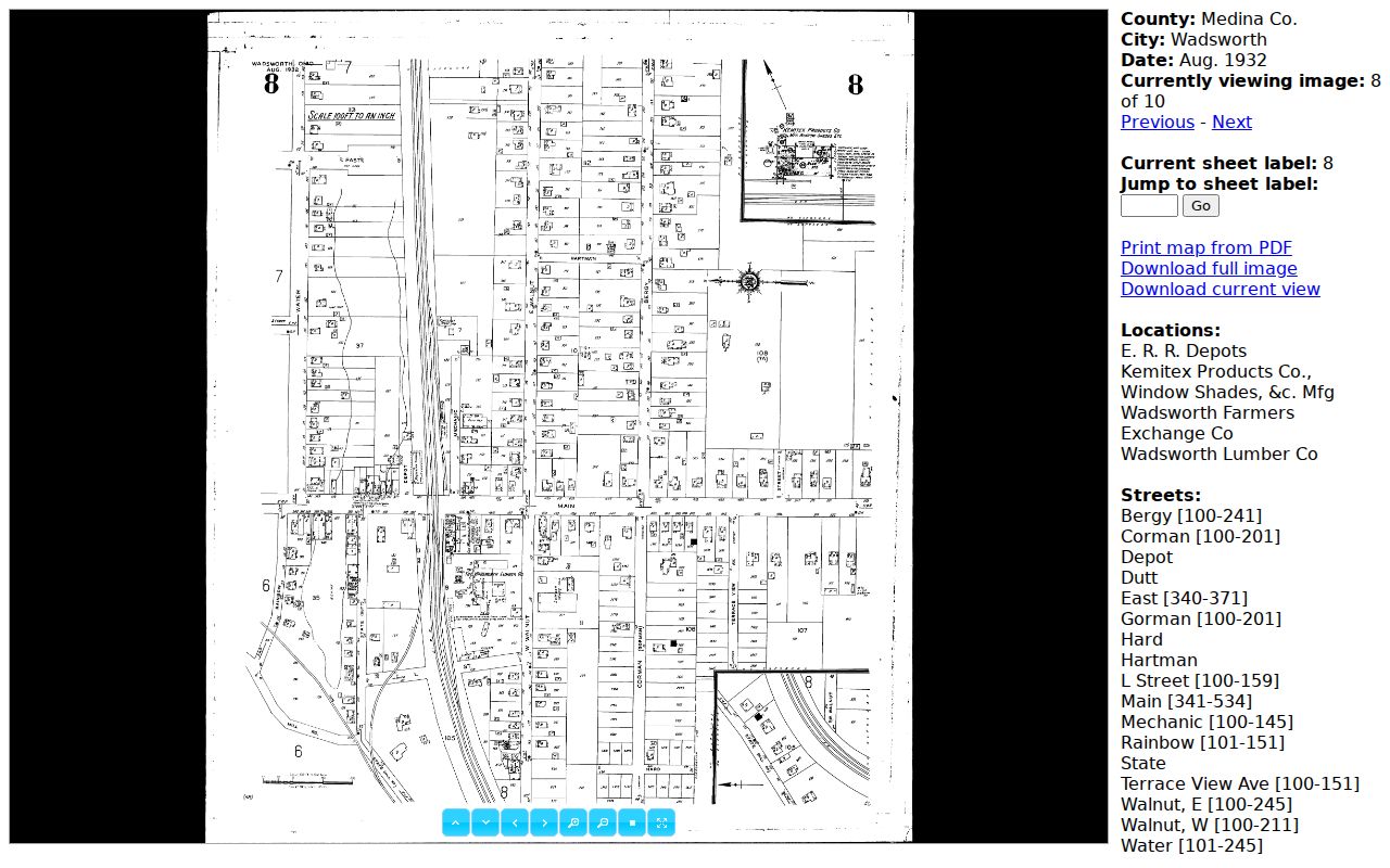 Wadsworth previous residents 1932 Sanborn map