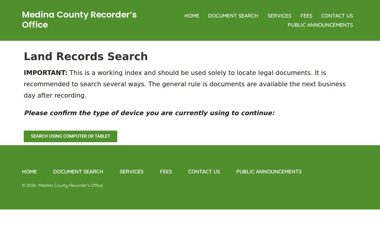 Wadsworth previous residents Recorder search options